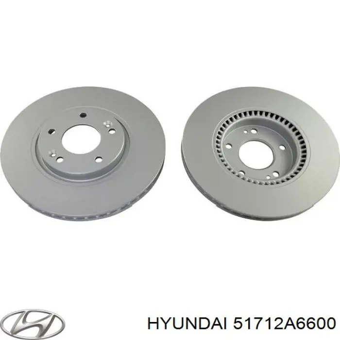 51712A6600 Hyundai/Kia Disco do freio dianteiro