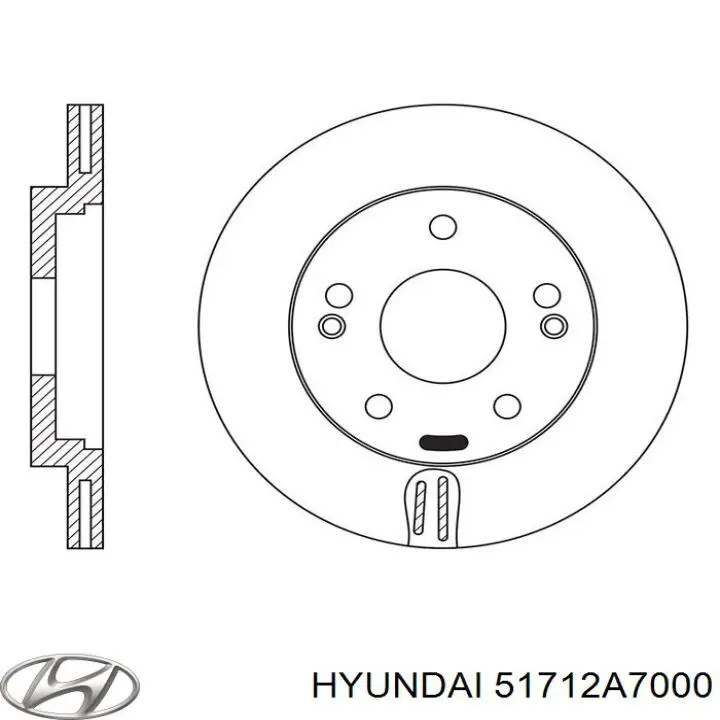 Compre 51712A7000 Hyundai/Kia Disco do freio dianteiro