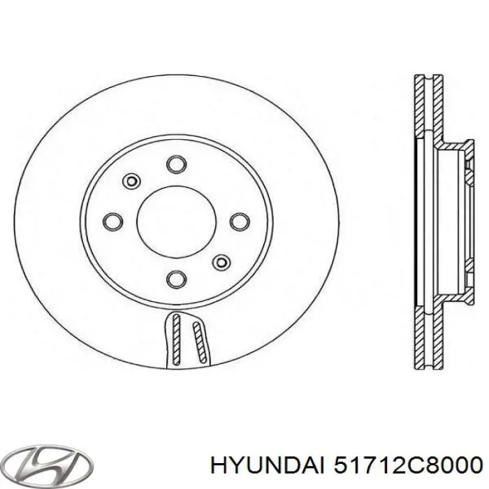 Disco do freio dianteiro Hyundai/Kia 51712C8000 preço, a partir de 38,77 USD