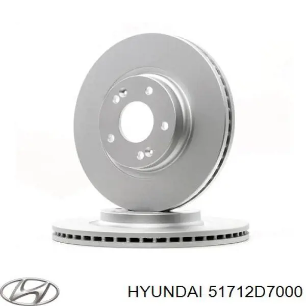 51712D7000 Hyundai/Kia Disco do freio dianteiro