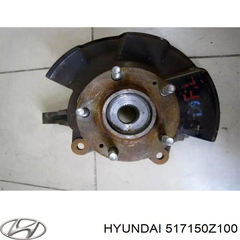 517150Z100 Hyundai/Kia Pino moente (extremidade do eixo) dianteiro esquerdo