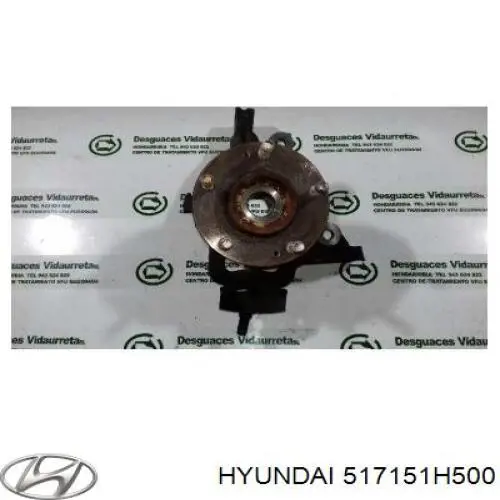 517151H500 Hyundai/Kia Pino moente (extremidade do eixo) dianteiro esquerdo
