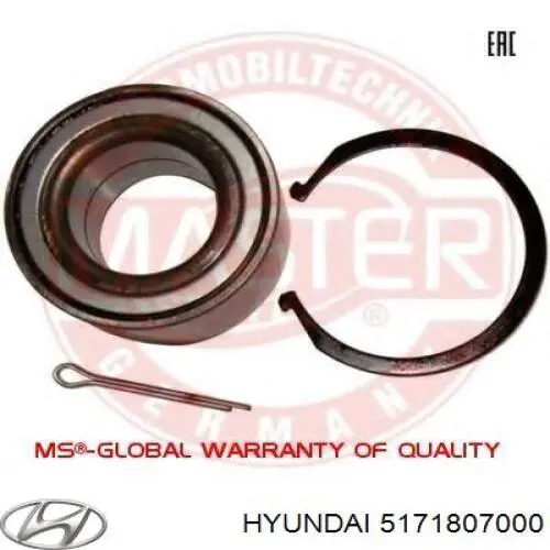 Compre 5171807000 Hyundai/Kia Anel de travagem de rolamento de cubo dianteiro
