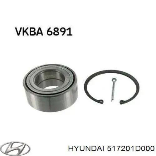 517201D000 Hyundai/Kia Rolamento de cubo dianteiro
