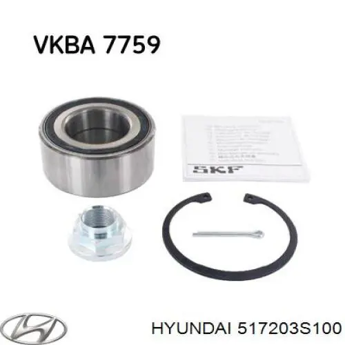 Compre 517203S100 Hyundai/Kia Rolamento de cubo dianteiro