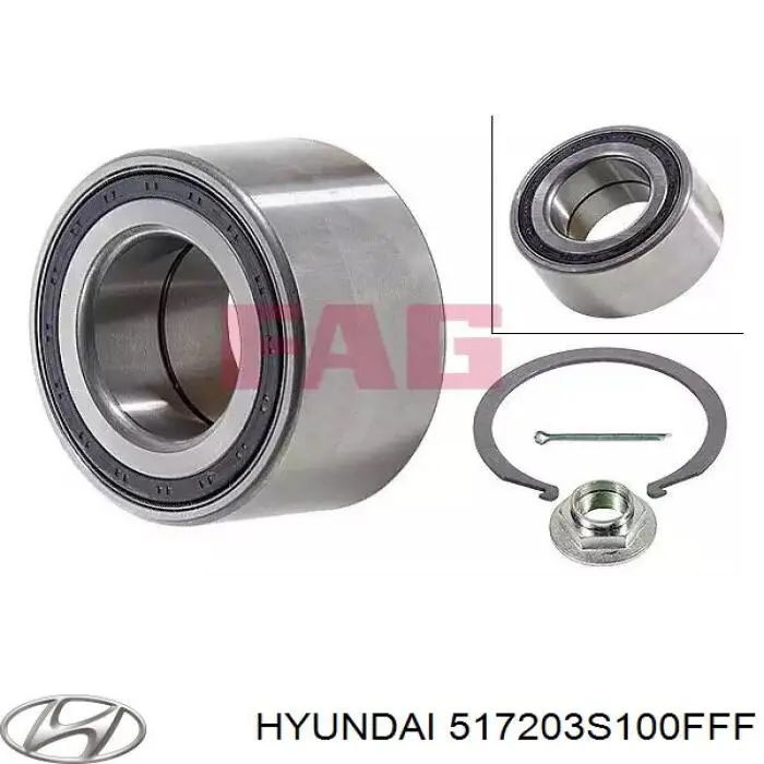Rolamento de cubo dianteiro Hyundai/Kia 517203S100FFF preço, a partir de 38,63 USD