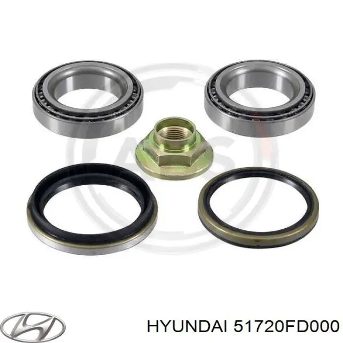 Rolamento de cubo dianteiro Hyundai/Kia 51720FD000 preço, a partir de 18,28 USD