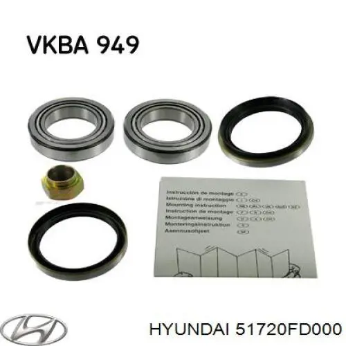 Compre 51720FD000 Hyundai/Kia Rolamento de cubo dianteiro