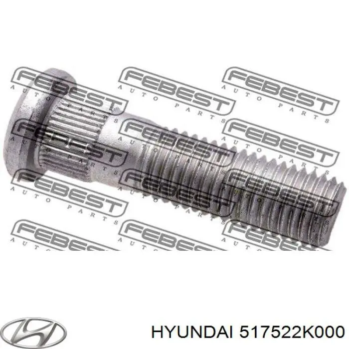 517522K000 Hyundai/Kia Parafuso de cubo