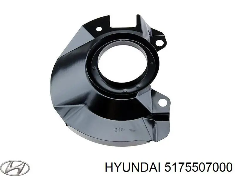 5175507000 Hyundai/Kia Proteção do freio de disco dianteiro esquerdo