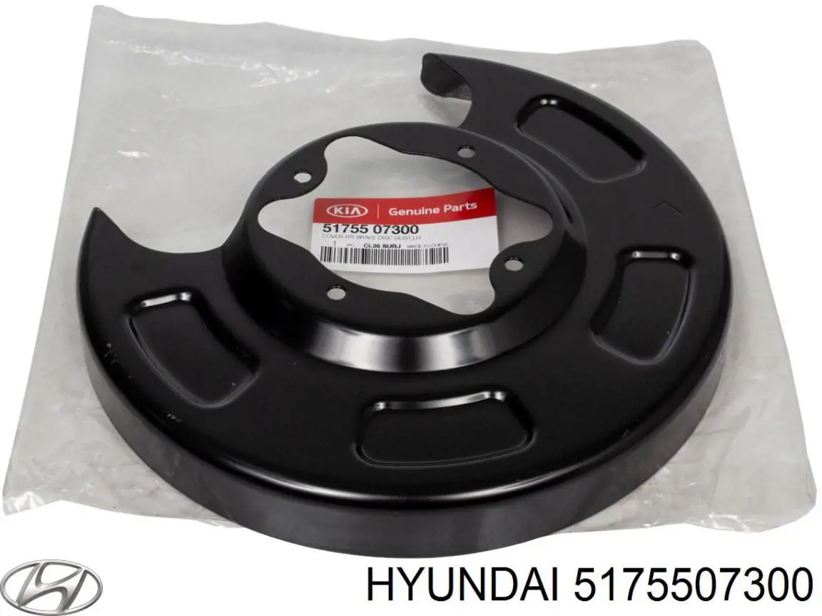 5175507300 Hyundai/Kia Proteção do freio de disco dianteiro esquerdo