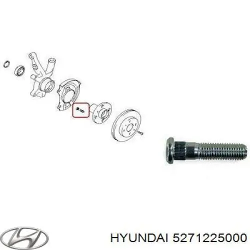 Parafuso de roda traseira Hyundai/Kia 5271225000 preço, a partir de 4,92 USD