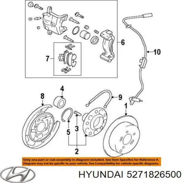 Anel de travagem de rolamento do semieixo traseiro Hyundai/Kia 5271826500 preço, a partir de 27,02 USD