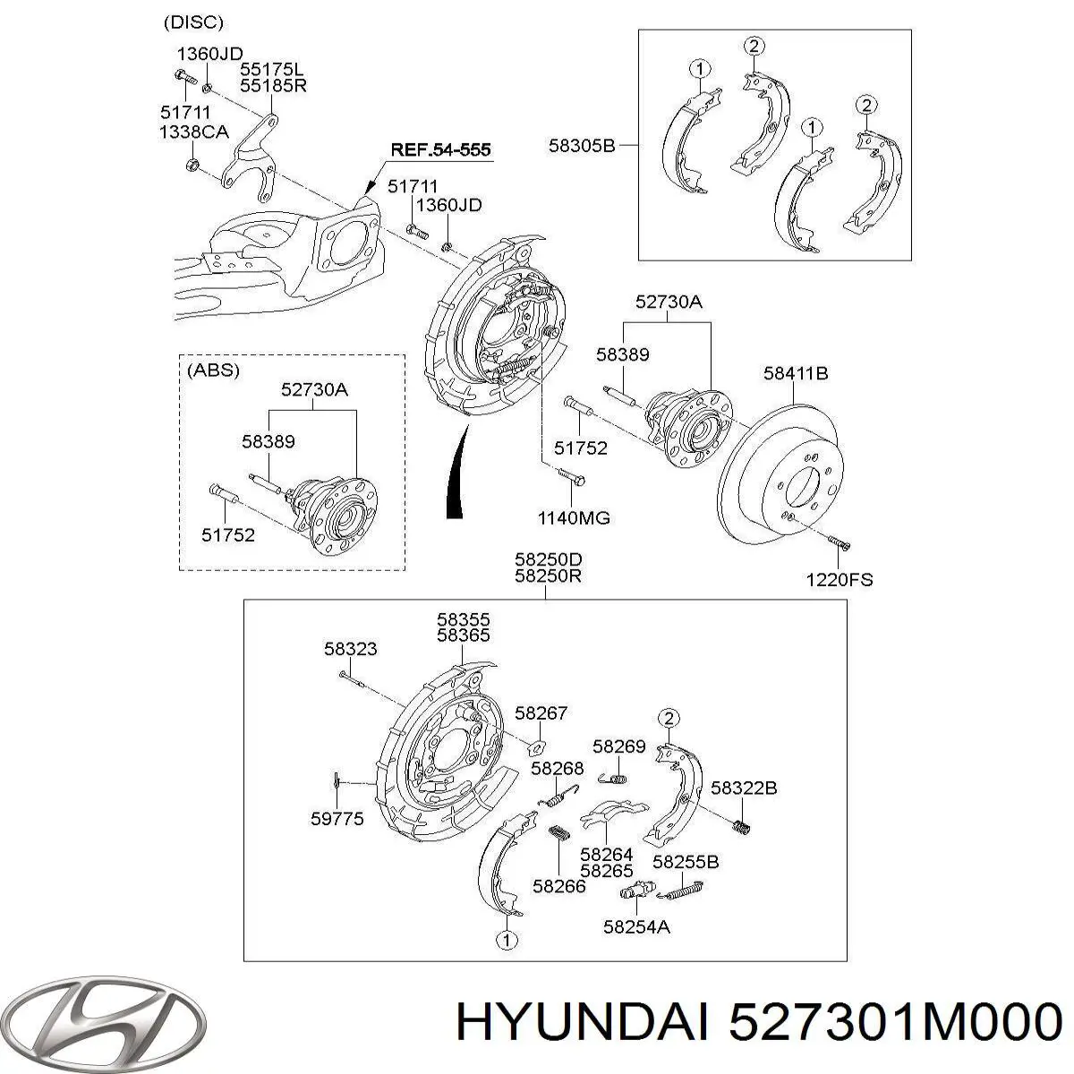 Cubo traseiro Hyundai/Kia 527301M000 preço, a partir de 113,34 USD
