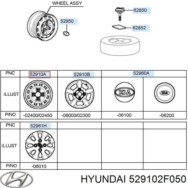 Discos de roda de aço (estampados) Hyundai/Kia 529102F050 preço, a partir de 103,63 USD