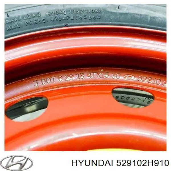 Roda de emergência Hyundai/Kia 529102H910 preço, a partir de 98,75 USD