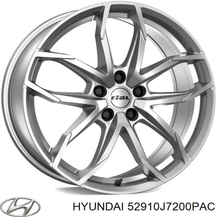 52910J7200 Hyundai/Kia Discos de roda de aleação ligeira (de aleação ligeira, de titânio)