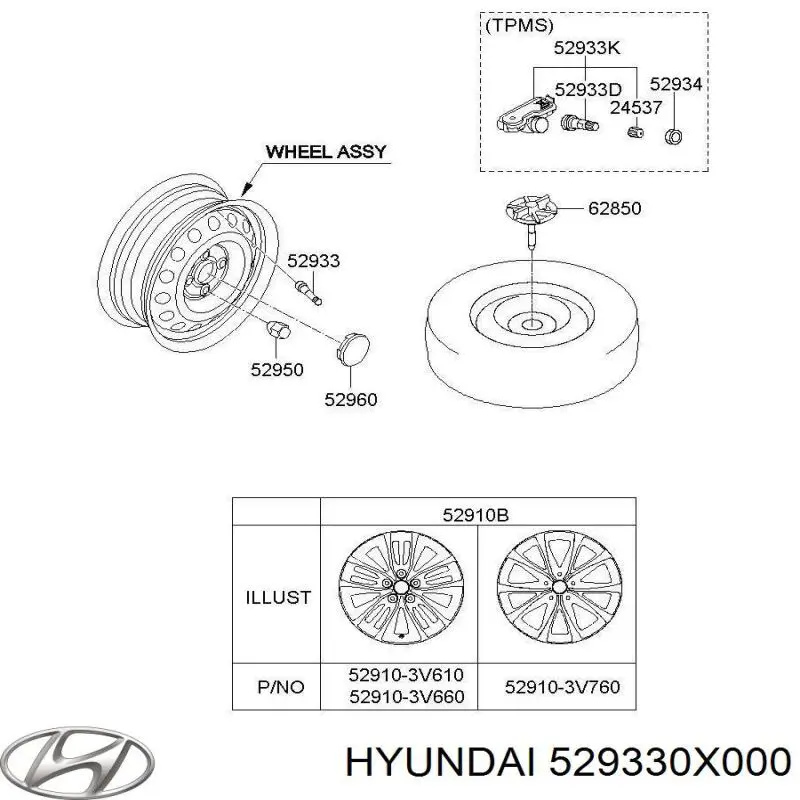 Sensor de pressão de ar nos pneus Hyundai/Kia 529330X000 preço, a partir de 5,51 USD