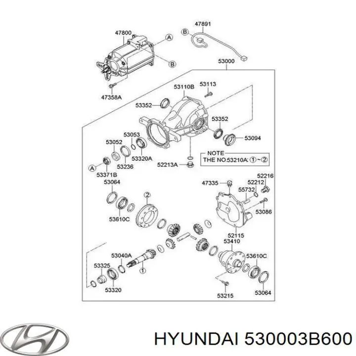 Redutor do eixo traseiro para Hyundai Tucson II TM
