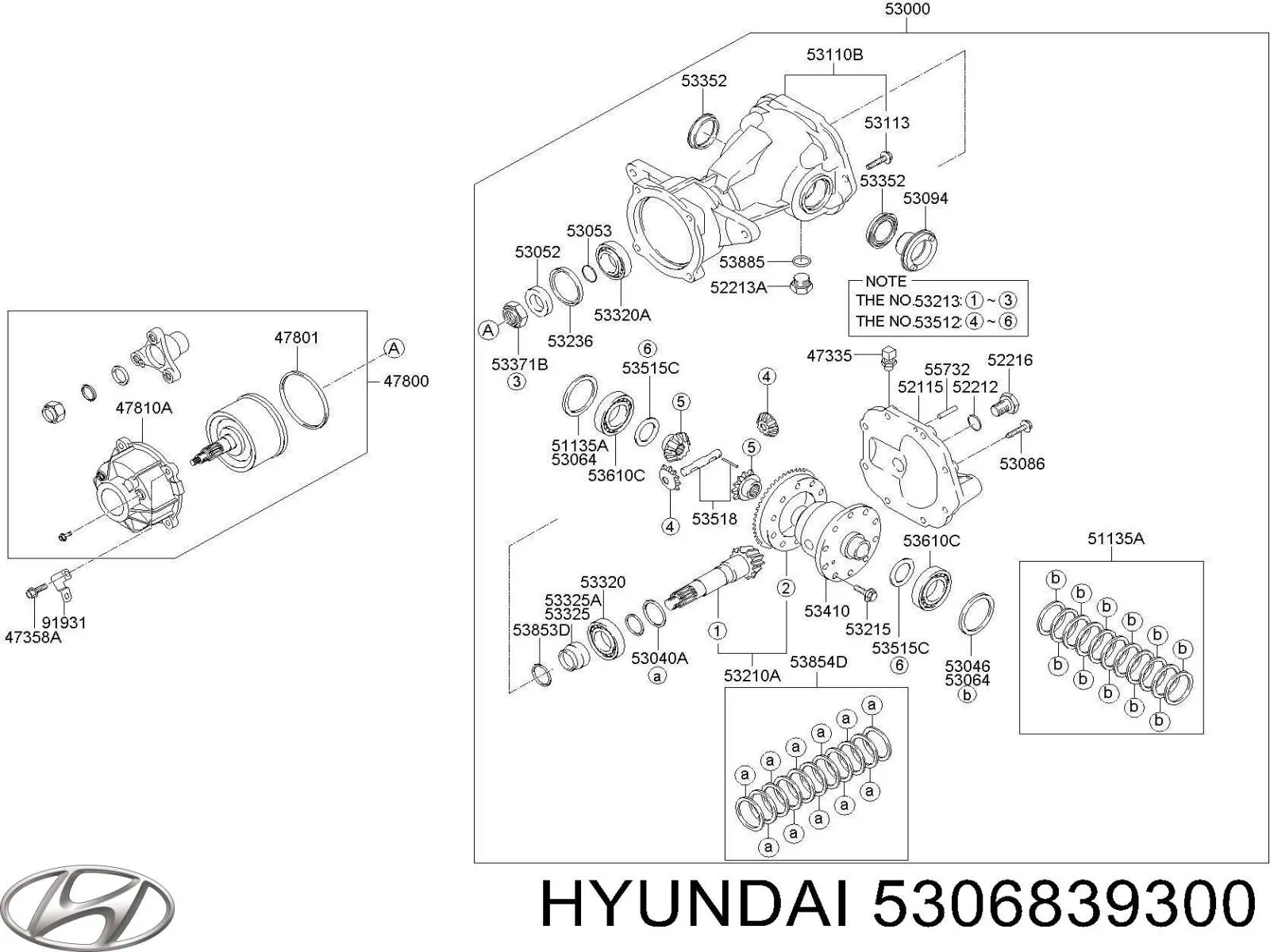Compre 5306839300 Hyundai/Kia Bucim de redutor do eixo traseiro