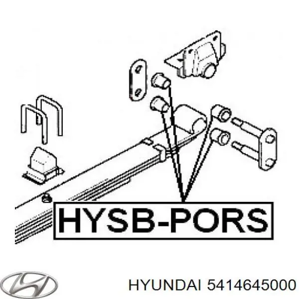 5414645000 Hyundai/Kia Bloco silencioso (bucha) da suspensão de lâminas dianteira