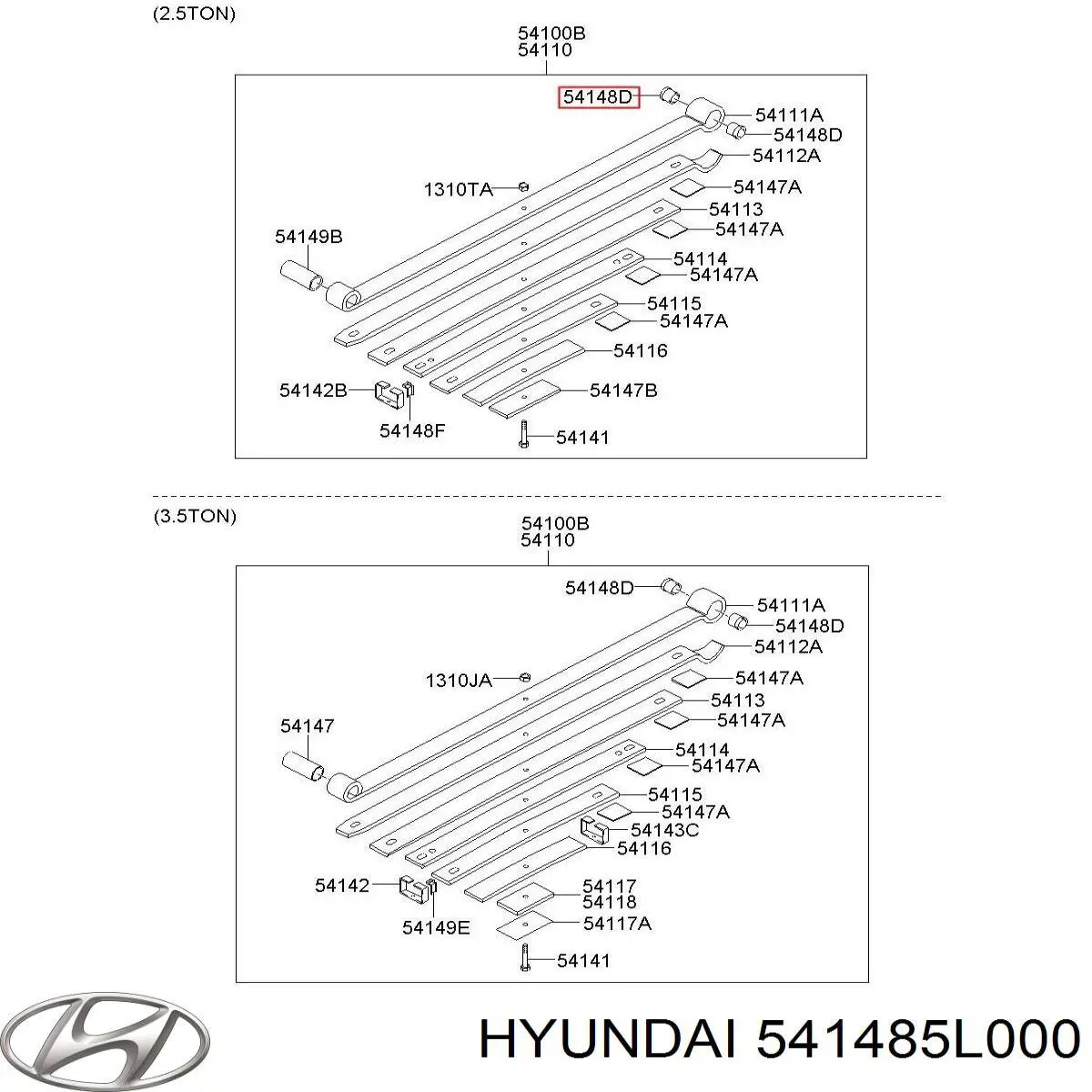 Bloco silencioso de dianteiro suspensão de lâminas traseira Hyundai/Kia 541485L000 preço, a partir de 5,42 USD