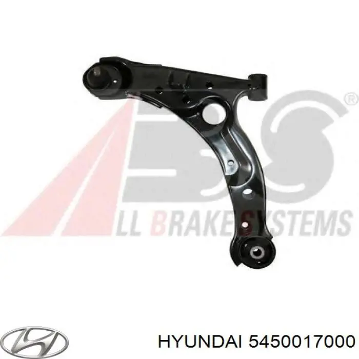 5450017000 Hyundai/Kia Braço oscilante inferior esquerdo de suspensão dianteira