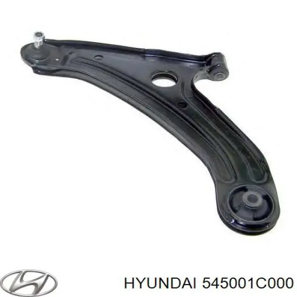 545001C000 Hyundai/Kia Braço oscilante inferior esquerdo de suspensão dianteira