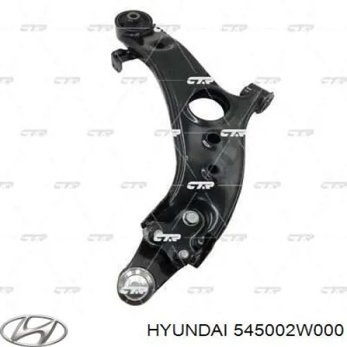 Braço oscilante inferior esquerdo de suspensão dianteira 545002W000 Hyundai/Kia