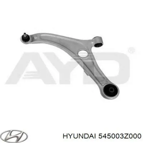 545003Z000 Hyundai/Kia Braço oscilante inferior esquerdo de suspensão dianteira