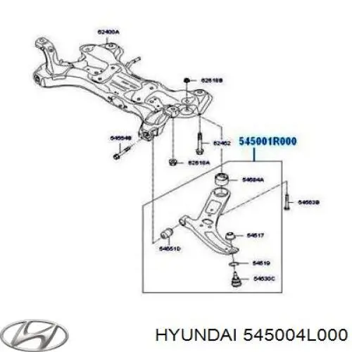 Braço oscilante inferior esquerdo de suspensão dianteira Hyundai/Kia 545004L000 preço, a partir de 64,22 USD