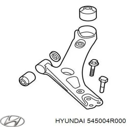 545004R000 Hyundai/Kia Braço oscilante inferior direito de suspensão dianteira