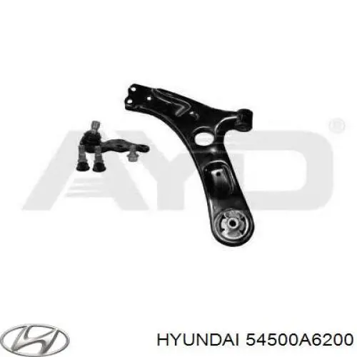 54500A6200 Hyundai/Kia Braço oscilante inferior esquerdo de suspensão dianteira
