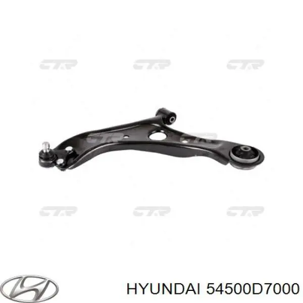 54500D7000 Hyundai/Kia Braço oscilante inferior esquerdo de suspensão dianteira