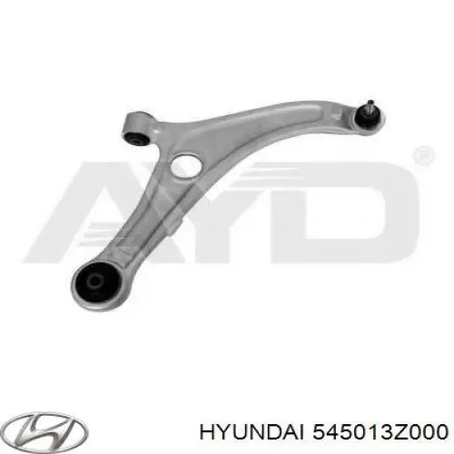 545013Z000 Hyundai/Kia Braço oscilante inferior direito de suspensão dianteira