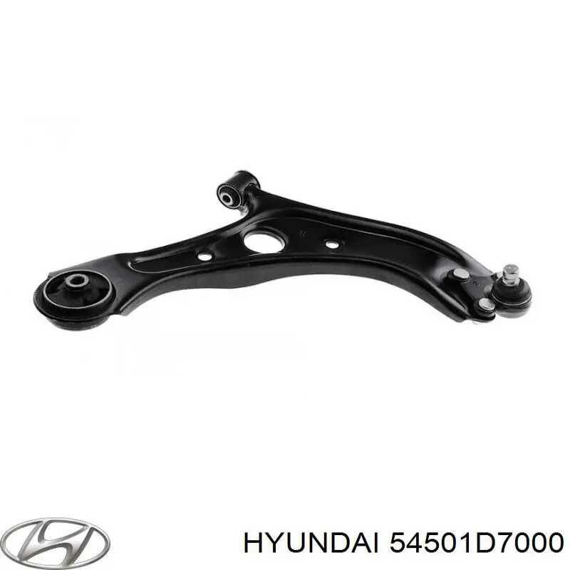 54501D7000 Hyundai/Kia Braço oscilante inferior direito de suspensão dianteira