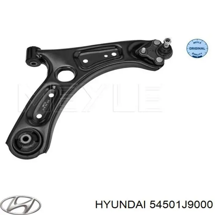 54501J9000 Hyundai/Kia Braço oscilante inferior direito de suspensão dianteira
