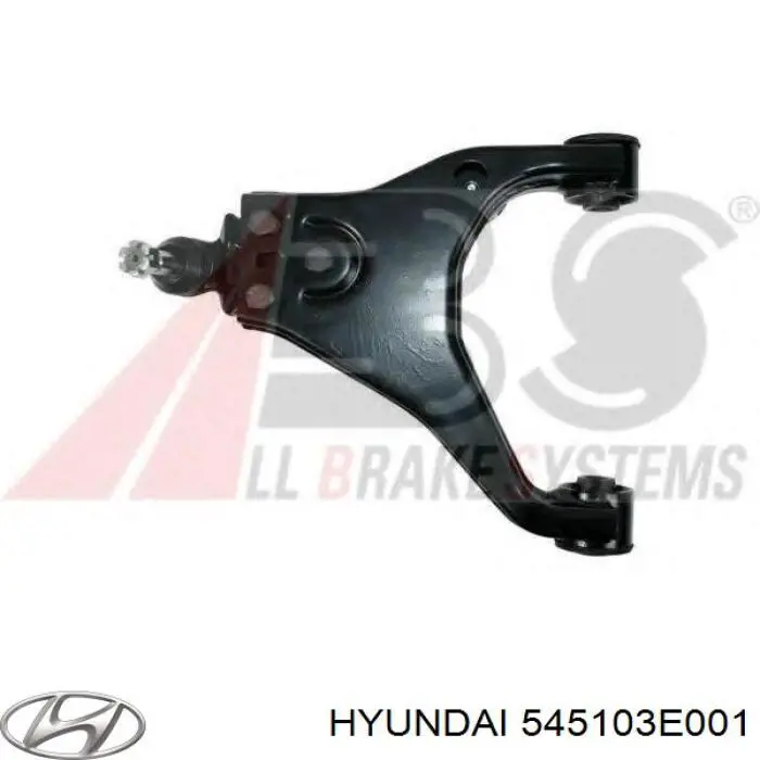 545103E001 Hyundai/Kia Braço oscilante inferior esquerdo de suspensão dianteira