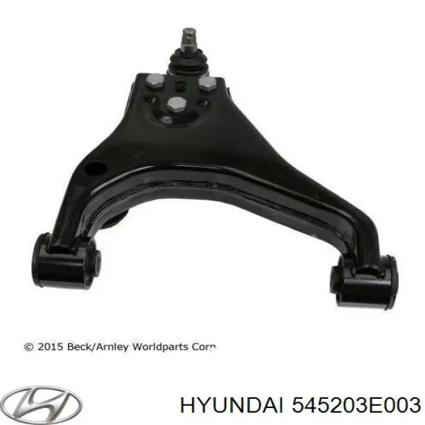 545203E003 Hyundai/Kia Braço oscilante inferior direito de suspensão dianteira