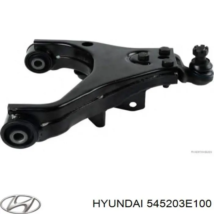545203E100 Hyundai/Kia Braço oscilante inferior direito de suspensão dianteira
