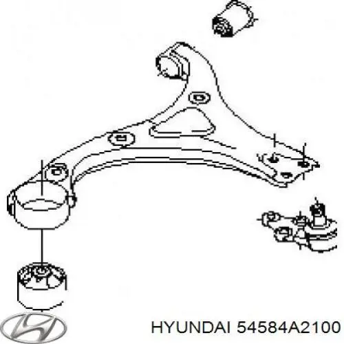 Bloco silencioso dianteiro do braço oscilante inferior Hyundai/Kia 54584A2100 preço, a partir de 19,67 USD