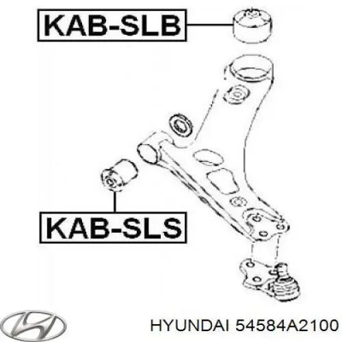 Compre 54584A2100 Hyundai/Kia Bloco silencioso dianteiro do braço oscilante inferior