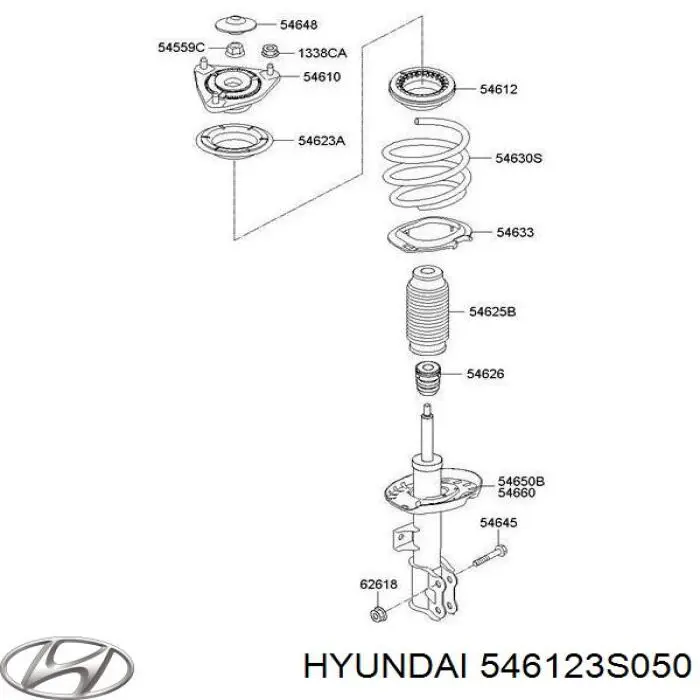 Rolamento de suporte do amortecedor dianteiro Hyundai/Kia 546123S050 preço, a partir de 19,72 USD