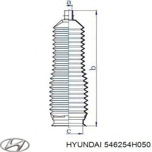 546254H050 Hyundai/Kia Bota de proteção de amortecedor dianteiro