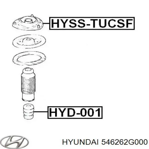 Pára-choque (grade de proteção) de amortecedor dianteiro Hyundai/Kia 546262G000 preço, a partir de 12,43 USD