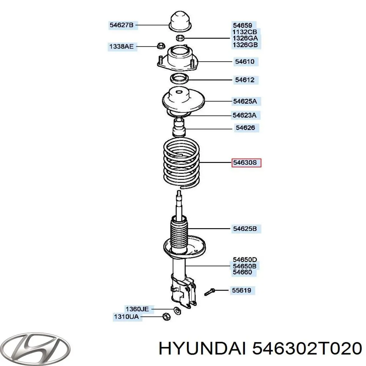 Mola dianteira Hyundai/Kia 546302T020 preço, a partir de 128,44 USD