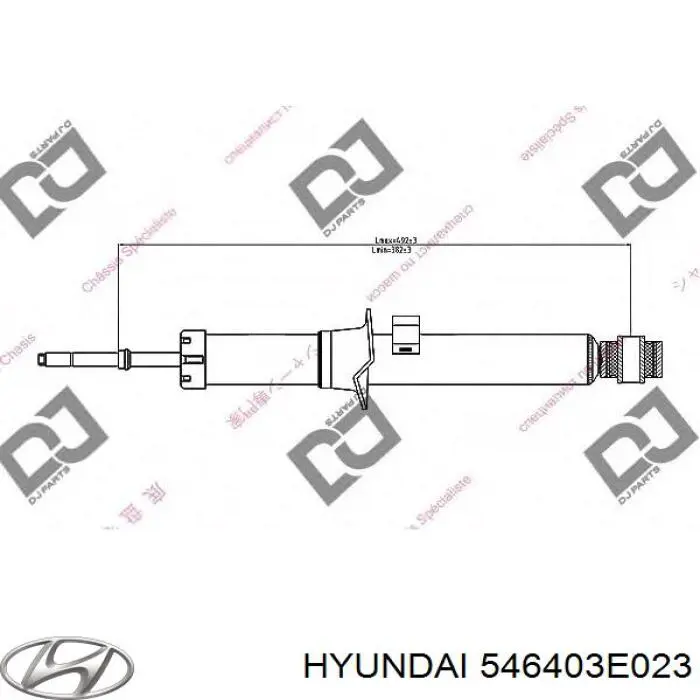 Compre 546403E023 Hyundai/Kia Amortecedor dianteiro direito