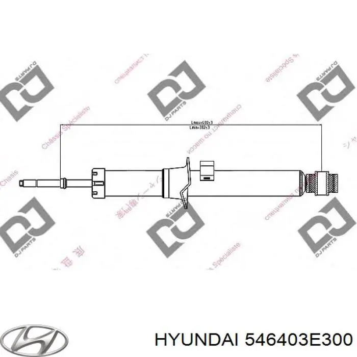 Compre 546403E300 Hyundai/Kia Amortecedor dianteiro direito