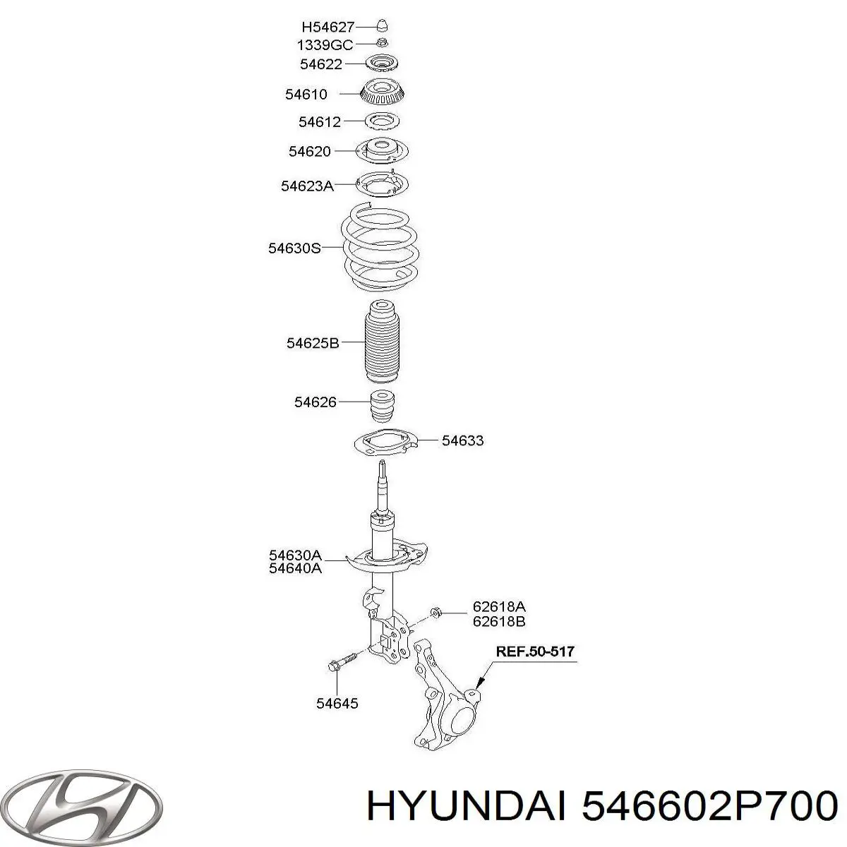 Amortecedor dianteiro direito Hyundai/Kia 546602P700 preço, a partir de 126,23 USD