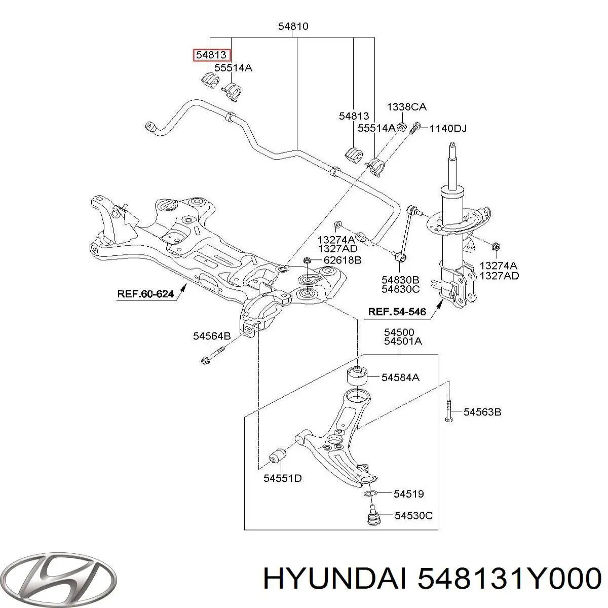 Bucha de estabilizador dianteiro Hyundai/Kia 548131Y000 preço, a partir de 3,49 USD